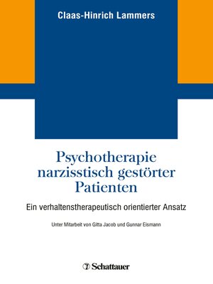 cover image of Psychotherapie narzisstisch gestörter Patienten